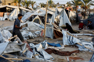 Israel Strikes Tent Encampment in Southern Gaza, Killing at Least Ten Palestinians