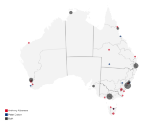 Albanese and Dutton Intensify Cross-Country Campaigns as Federal Election Nears