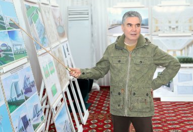 Turkmenistan's National Leader Inspects New International Airport in Jebel