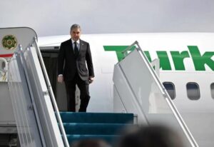 National Leader of Turkmenistan Gurbanguly Berdimuhamedov Arrives in France