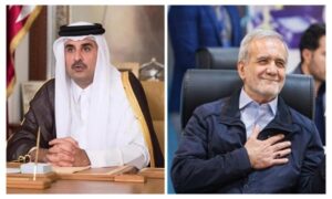 Iranian President and Qatari Emir Call for United Efforts to End Gaza Conflict