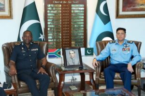Chief of South African Air Force Calls on Pakistan Air Chief in Islamabad