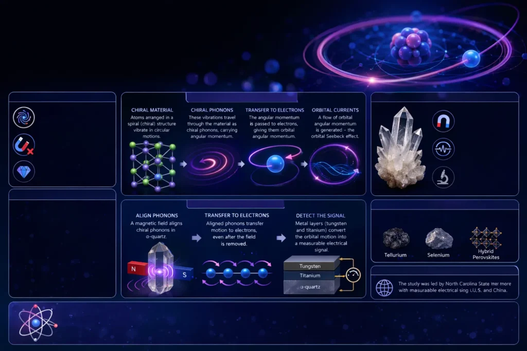 Breakthrough in Orbitronics: Scientists Harness Chiral Phonons to Power Next-Generation Electronics