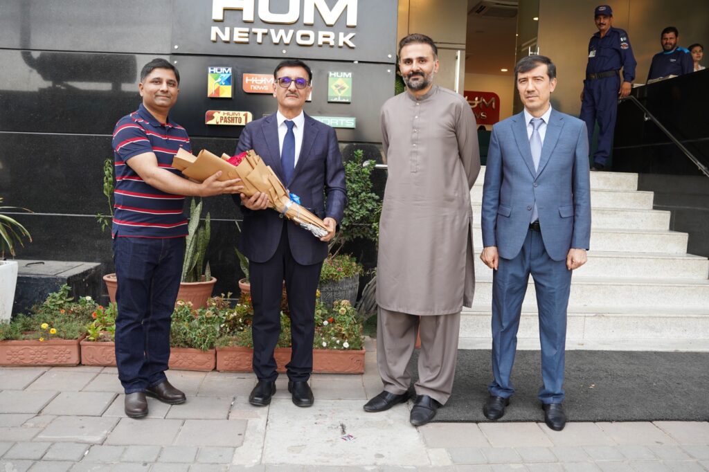 Tajik Ambassador Visits HUM Network Islamabad Office, Discusses Media Engagement
