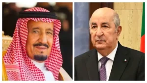 Saudi King Salman Congratulates Algerian President Tebboune on 64th Independence Anniversary
